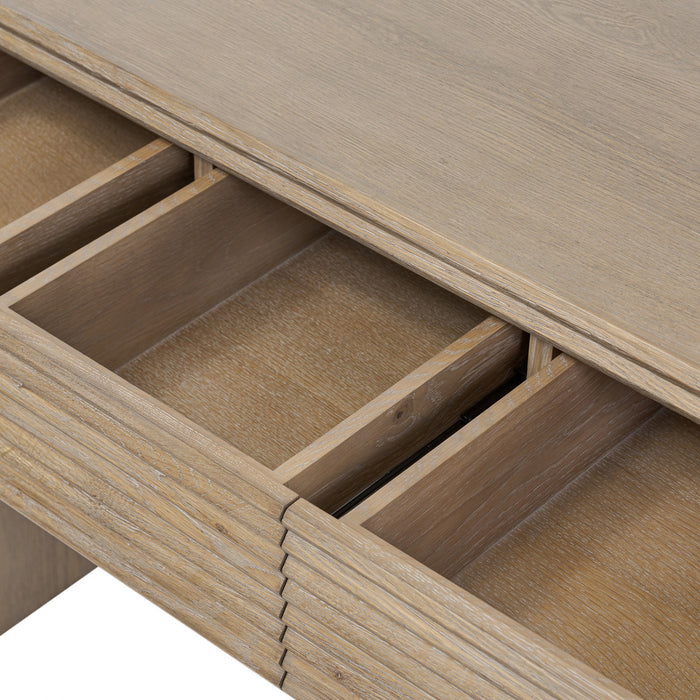 Wickham Ribbed Oak Desk