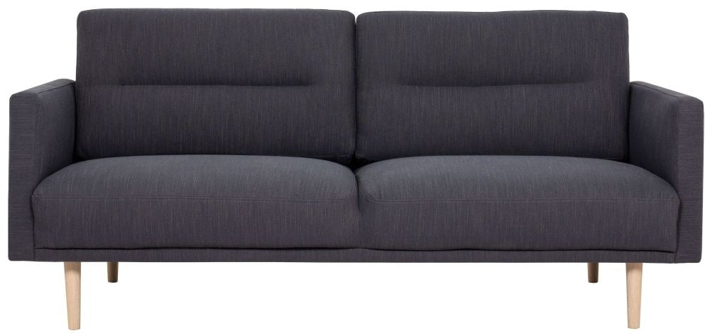 Larvik Fabric 2 Seater Sofa Anthracite with Oak Legs