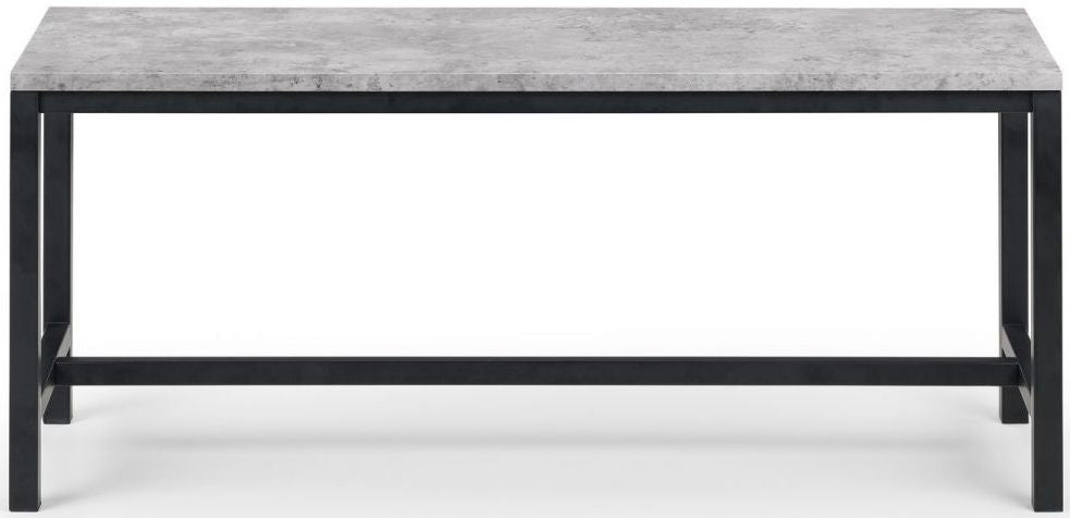 Staten Concrete Effect Dining Metal Bench