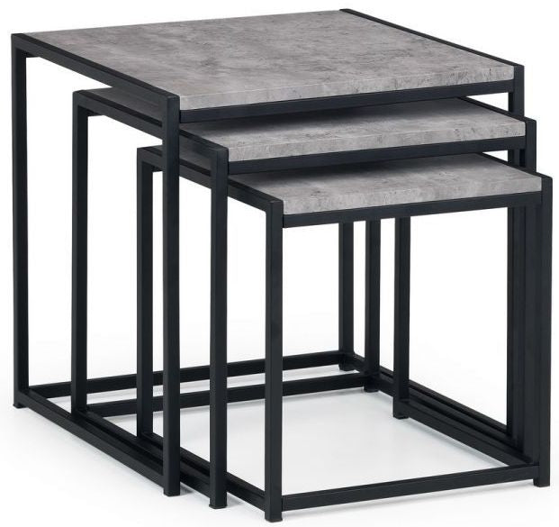 Staten Concrete Effect Nest of 3 Tables