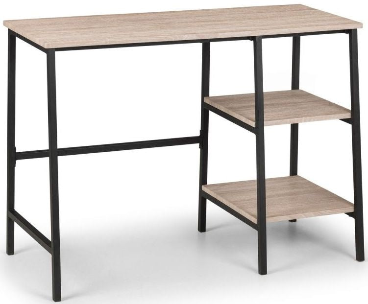Tribeca Sonoma Oak Metal Desk