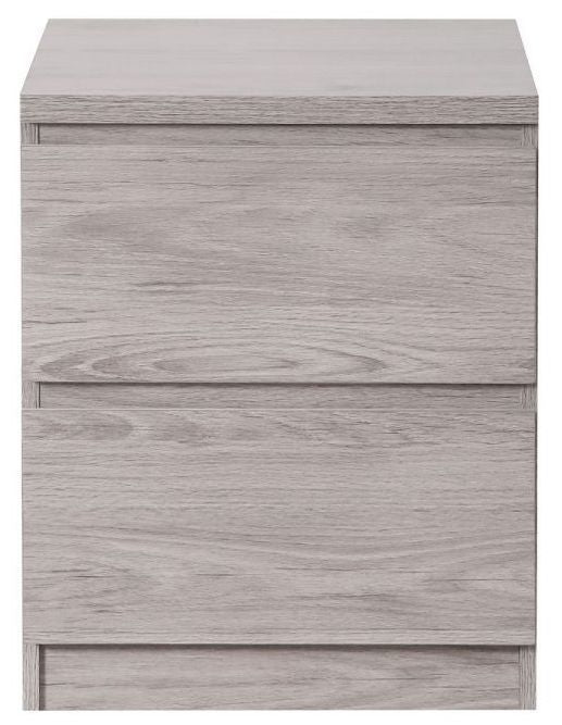 Jupiter Grey Oak 2 Drawer Bedside Cabinet