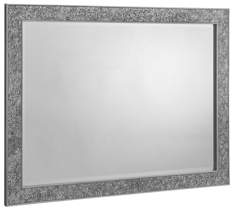 Staccato Fragment Silver Rectangular Wall Mirror - 110cm x 80cm