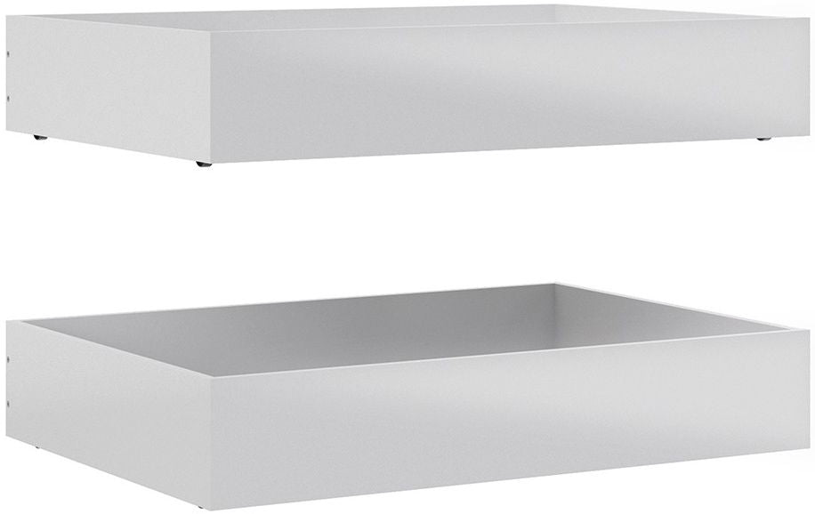 Naia Set of 2 Underbed Drawer in White High Gloss