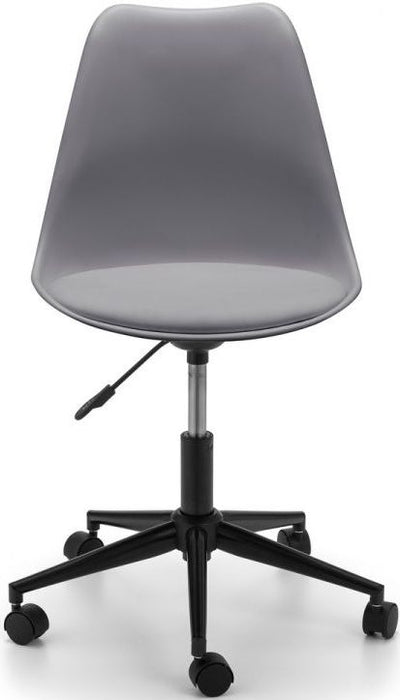 Erika Grey Leather Office Chair
