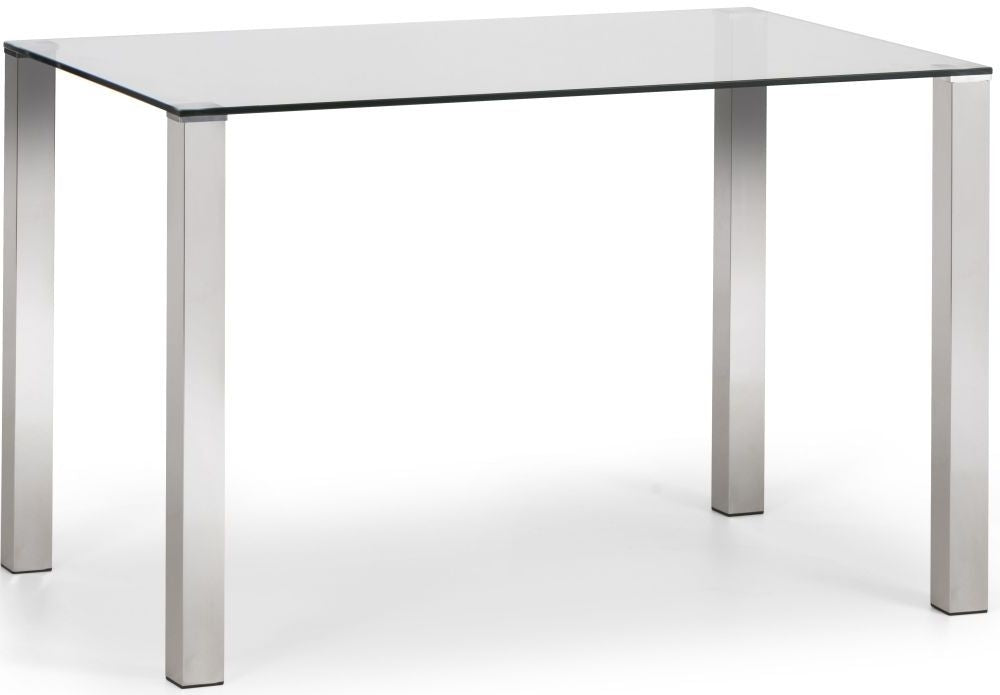 Enzo Chrome Dining Table - 4 Seater