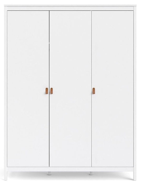 Barcelona Wardrobe with 3 Door in White