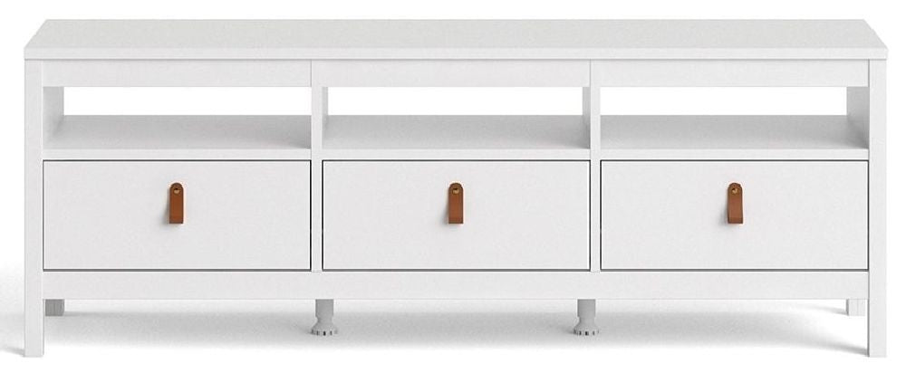 Barcelona TV Unit 3 Drawer in White