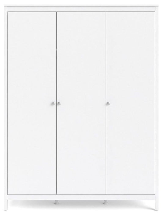 Madrid Wardrobe with 3 Door in White