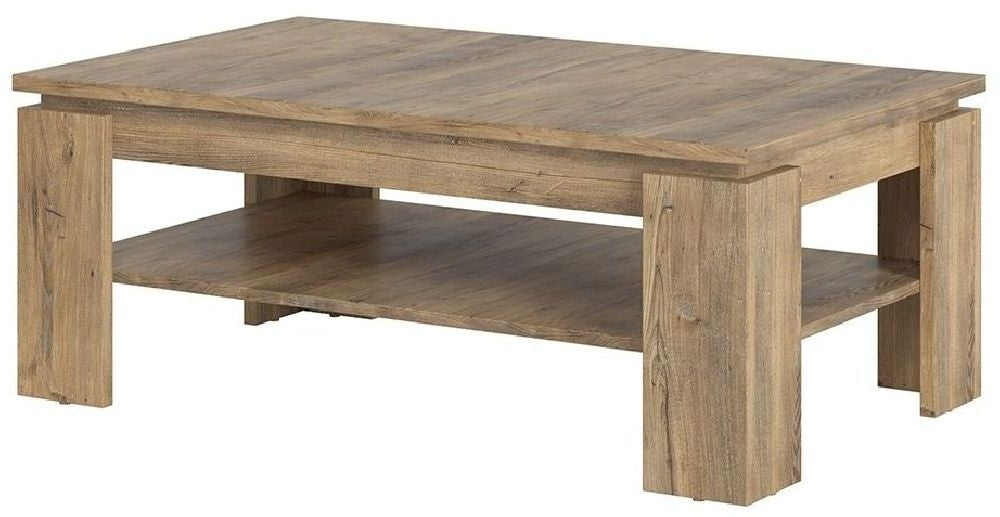Rapallo Large Coffee Table in Chestnut and Matera Grey