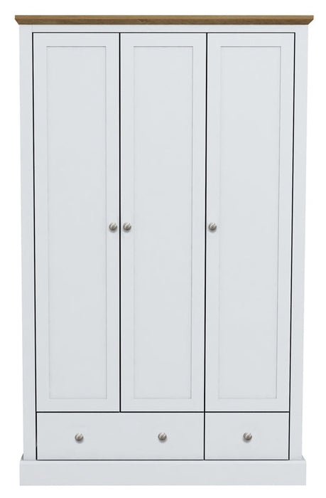 Devon White 3 Door Wardrobe