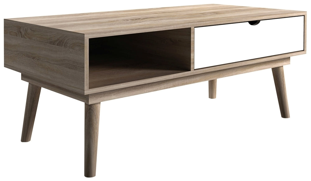 Scandi Oak Coffee Table - White