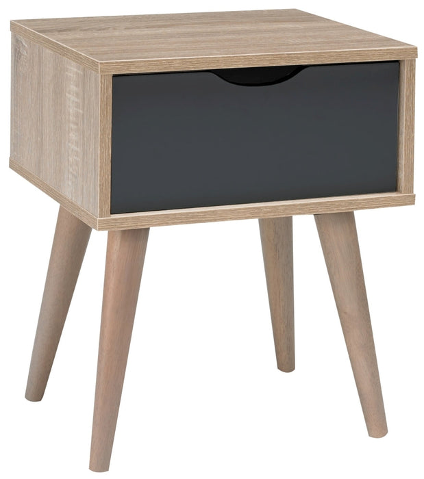 Scandi Oak Lamp Table - Grey
