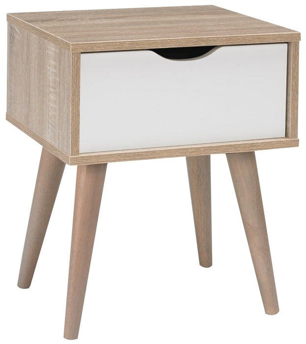 Scandi Oak Lamp Table - White