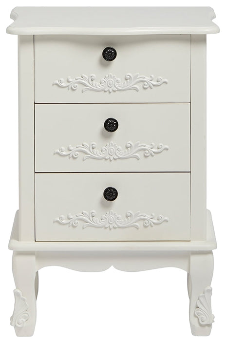 Antoinette French Style White 3 Drawer Chest