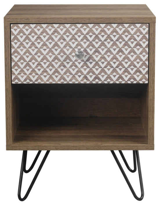 Casablanca Printed Lamp Table with Hairpin Legs