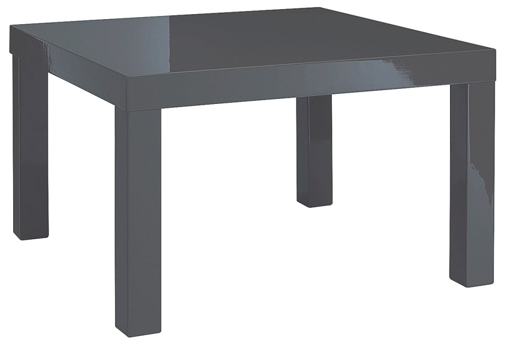 Puro Charcoal High Gloss Square End Table