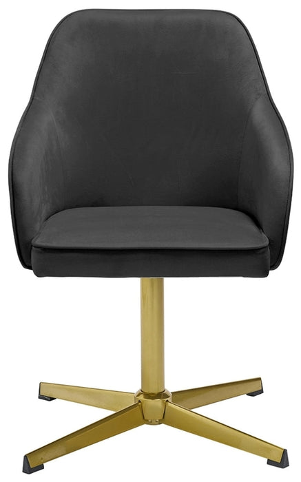 Felix Black Velvet Fabric Home Office Chair