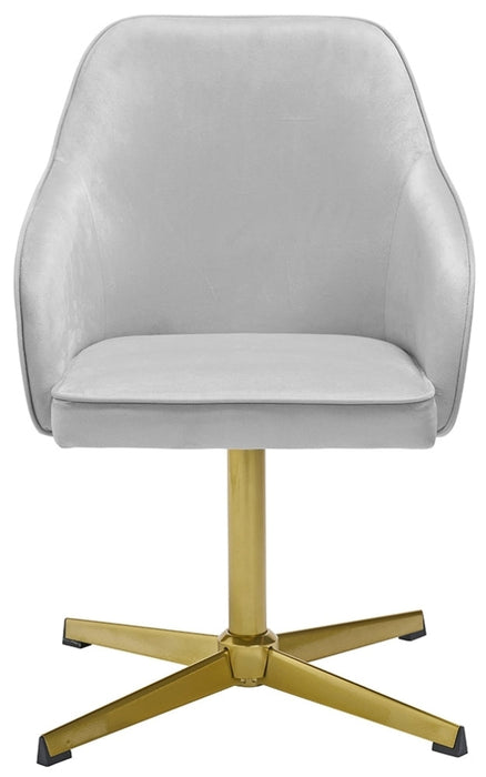 Felix Grey Velvet Fabric Home Office Chair