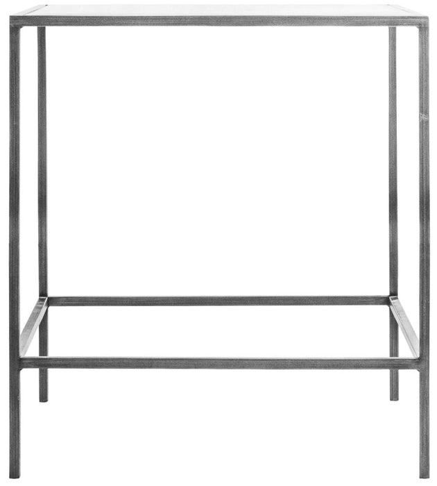 Rothbury Clear Glass and Silver Side Table