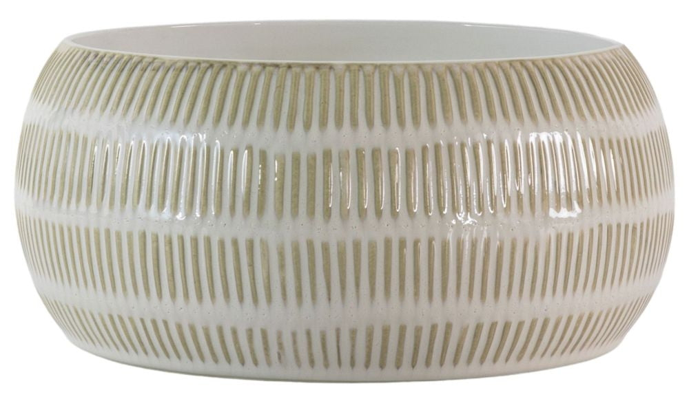 Abelia Natural White Large Bowl