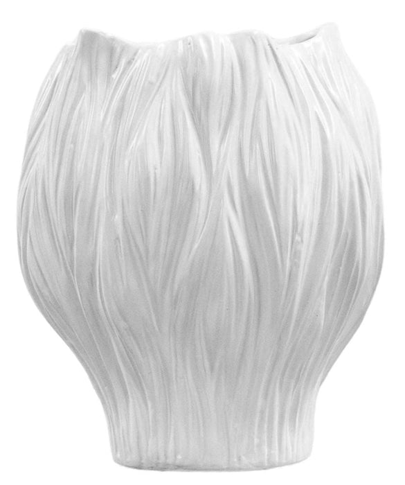 Flora White Ceramic Large Vase