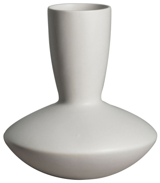 Kami White Stoneware Vase