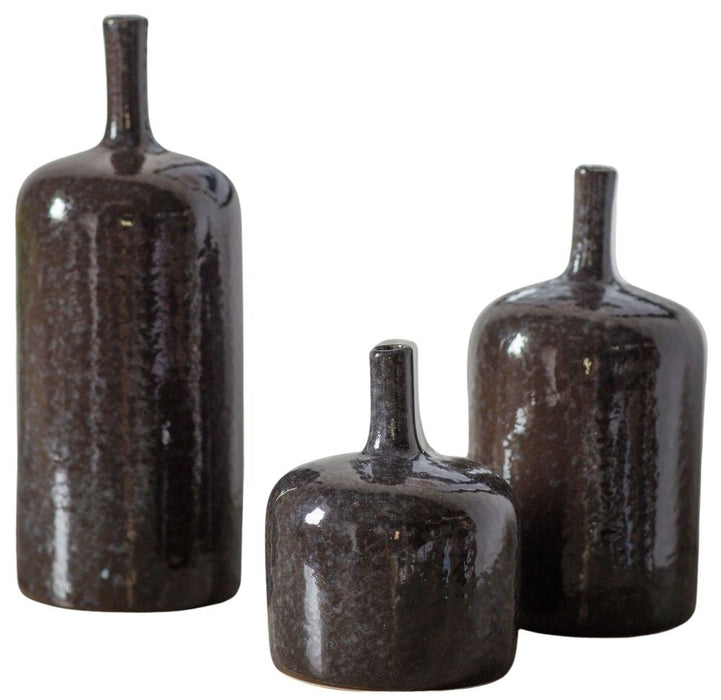 Vormark Grey Ceramic Ornaments (Set of 3)