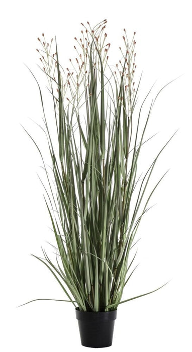 Large Grass with Green Russet Heads Artificial Potted Plant