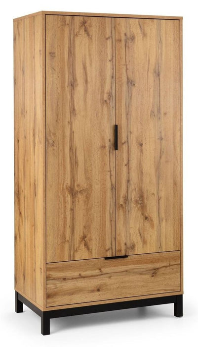 Bali Oak Effect 2 Door 1 Drawer Wardrobe