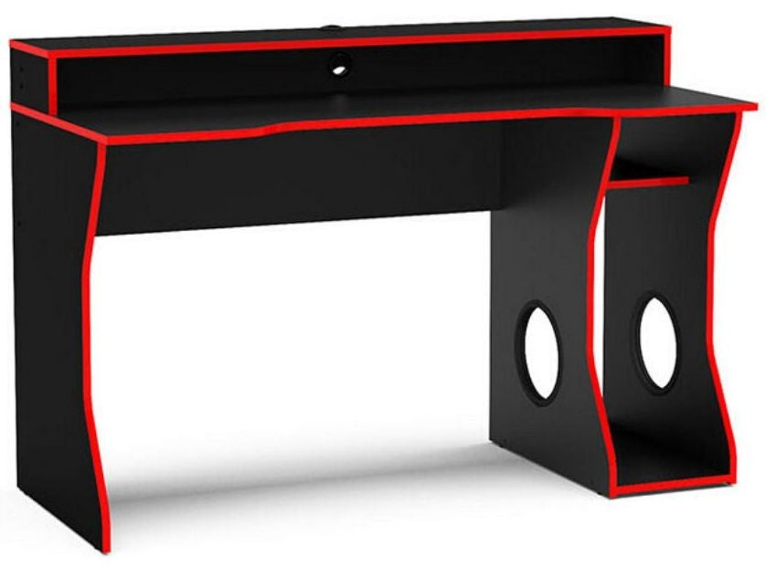 Enzo Black and Red Gaming Desk