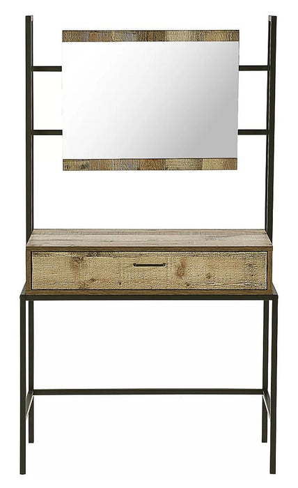 Urban Rustic Wood Effect Industrial Style 1 Drawer Dressing Table