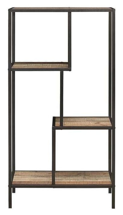 Urban Rustic Wood Effect Industrial Style Shelving Unit