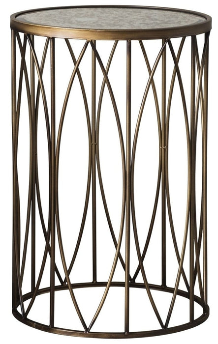 Raleigh Glass and Metal Side Table