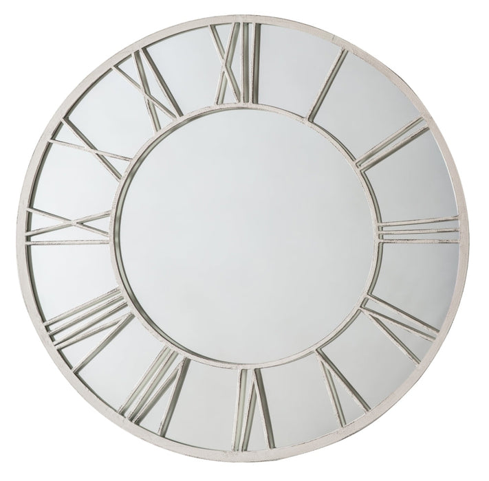 Longfield Distressed Outdoor White Wall Mirror - 85cm x 85cm
