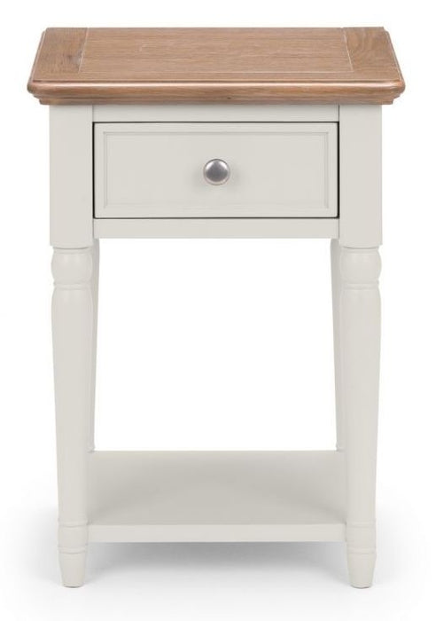 Provence Grey Lacquer 1 Drawer Lamp Table