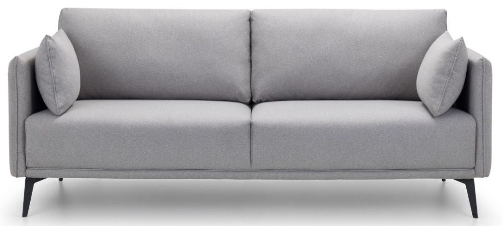 Rohe Platinum Wool Effect Fabric 3 Seater Sofa
