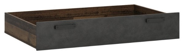 Brooklyn Underbed Drawer in Walnut and Dark Matera Grey