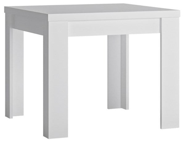 Lyon Small Extending Dining Table 90cm-180cm in White and High Gloss