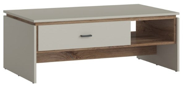 Rivero 1 Drawer Coffee Table in Grey and Oak