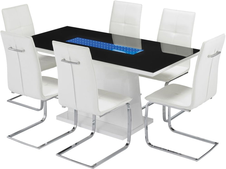 Matrix White High Gloss 160cm Rectangular Fixed Dinning Table