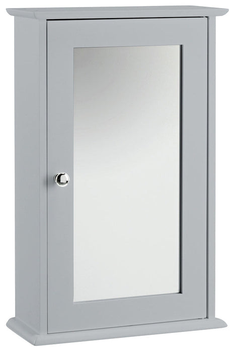 Alaska Grey Italian 1 Door Mirrored Wall Cabinet