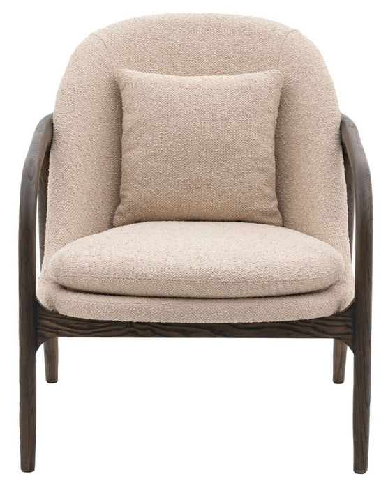 Alegra Taupe Fabric Armchair