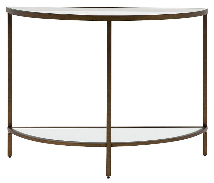 Hudson Clear Glass and Bronze Console Table
