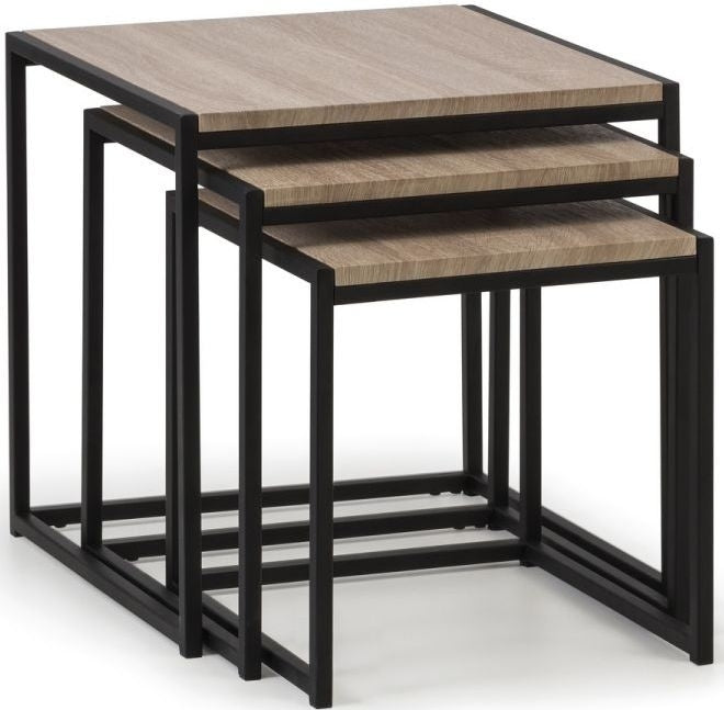 Tribeca Sonoma Oak Nest of 3 Table