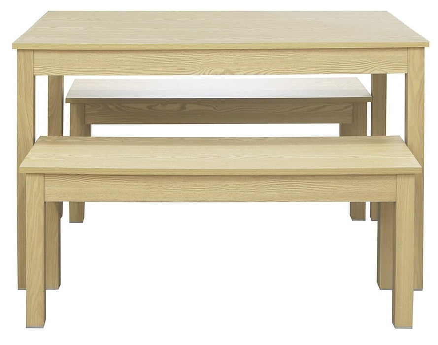 Ohio Oak Dining Table with 2 Bench