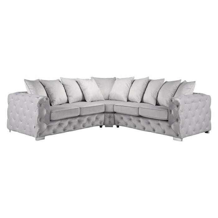 Ankara Silver Large Corner Sofa