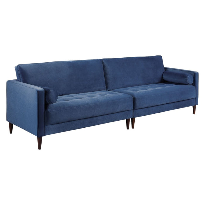Harper Plush Blue 4 Seater Sofa
