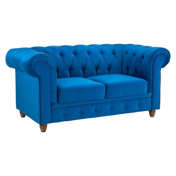 Kensington Flush Blue 2 Seater Sofa