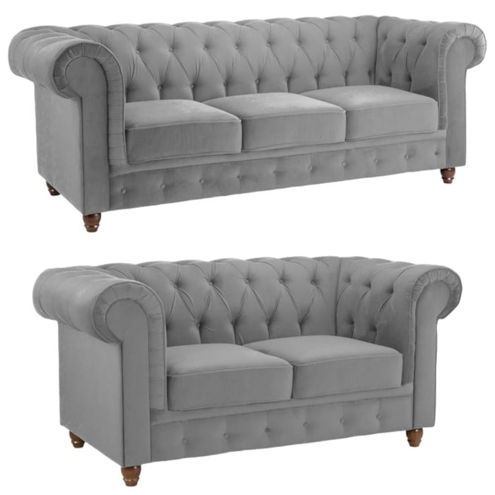 Kensington Flush Grey 3+2 Seater Sofa